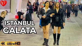 Amazing Night Life In Galata _Istiklal ⭐️15 April 2022 | 4K UHD 60fbs | @WALKING.TOUR4K