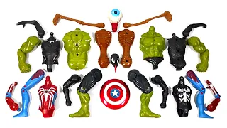 Merakit Mainan Hulk Smash vs Spider-Man vs Venom Miles Morales vs Siren head Vs Black Panther toys