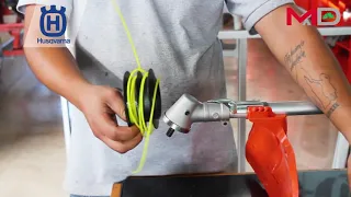 Como cambiar la cuerda de nylon a una desbrozadora husqvarna