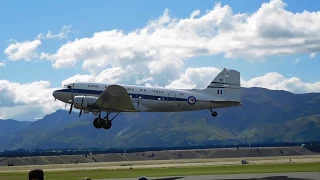 Douglas C-47 Dakota takeoff - Warbirds over Wanaka 2018