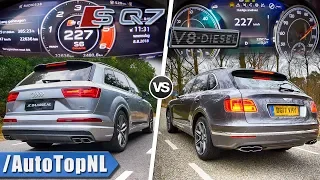 AUDI SQ7 vs BENTLEY BENTAYGA Diesel | ACCELERATION & POV by AutoTopNL