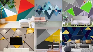 Geometric Wall Paint Design | 3D Wall Painting Design ideas | Modern Geometric Accent Wall Paint