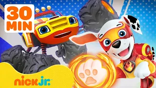 PAW Patrol Super Hero Rescues! w/ Blaze and the Monster Machines | 30 Minute Compilation | Nick Jr.