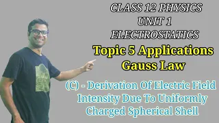 Proof Of Electric Field Intensity Due To Uniformly Charged Spherical Shell II Class 12 Physics II