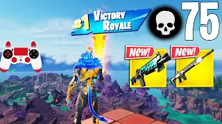 75 Elimination Solo Vs Squads Gameplay Wins (NEW Fortnite Chapter 5 PS4 Controller)