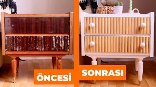 Komodin Boyama - Eski Mobilya Yenileme - Eski Eşyalarınızı Yenisinden Daha Güzel Hale Getirin!