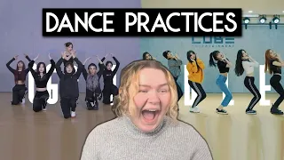 REACTING TO ALL (G)I-DLE DANCE PRACTICES