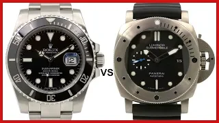 ▶ Rolex Submariner vs Panerai Luminor Submersible Titanium - Diver Watch COMPARISON