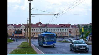 Троллейбус бкм 32102 (борт 100) по   3 маршуту