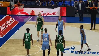 Zenit 76:75ОТ Zalgiris / Зенит 76:75ОТ Жальгирис с трибуны КСК Арены