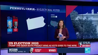 US election 2020: Trump and Biden predict wins as vote goes on the wire