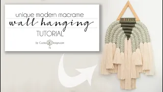 modern chunky multi-colored macrame wall hanging