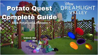 How to Get All 6 Potatoes & Potions + Rainbow Potion & Fox-Complete Guide - Disney Dreamlight Valley