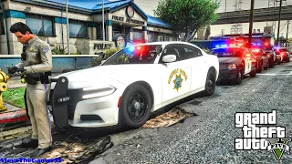 Playing GTA 5 As A POLICE OFFICER Highway Patrol| CHP|| GTA 5 Lspdfr Mod| 4K