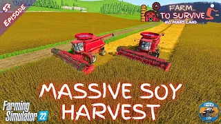 MASSIVE SOY HARVEST - No Mans Land - Episode 57 - Farming Simulator 22