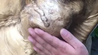 Artistic wood carving sculpture