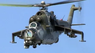 Czech AF Mi-24 Hind - Very low Rehearsal under the Display Line @ Nato Days 2014