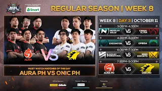 【Filipino LIVE】MPL-PH Season 6 Regular Season Week 8 Day 3