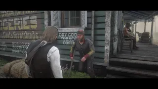 RDR2 PS4 - Arthur meets a Civil War Veteran.