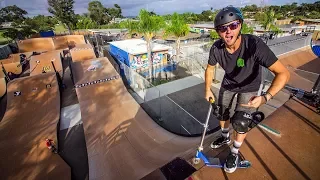 $1 THRIFT SHOP SCOOTER VS MEGA RAMP!