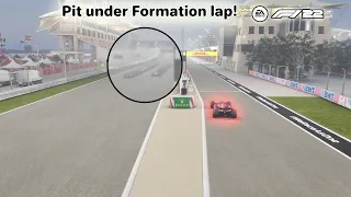 You can PIT UNDER THE FORMATION LAP now!!! on F1 22