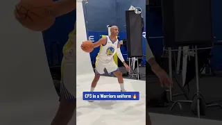 First look at CP3 as a Golden State Warrior 👀 (via @warriors/TT) #shorts