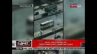 QRT: Bus, nasunog sa southbound lane ng SLEX