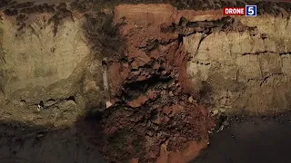 Drone Video Shows Del Mar Bluff Collapse Aftermath