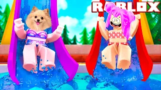 ВЕЧЕРИНКА В АКВАПАРКЕ ! АКВАПАРК В РОБЛОКС | ГИГАНТСКИЕ ГОРКИ В ROBLOX