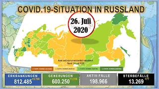 Corona Virus Situation in den Regionen der Russischen Föderation Stand 26  Juli 2020