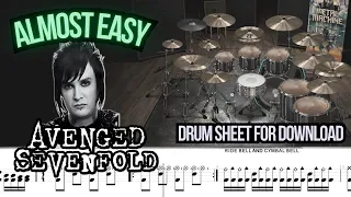 Avenged Sevenfold - Almost Easy (DRUMS ONLY / SHEET / MIDI)
