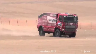 DAKAR RALLY 2015 11 januari Nederlandse en Belgische Trucks