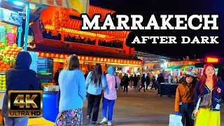 MARRAKECH MOROCCO After Dark April 2024 | jemaa El-Fna Walking Tour [4K]