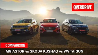 MG Astor vs Skoda Kushaq vs VW Taigun | Best of the rest | OVERDRIVE