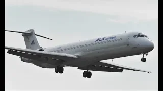 RARE MADDOG ALK Airlines McDonnell Douglas MD-82 LZ-ADV FB319 Landing at Berlin Tegel Airport