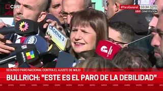 PATRICIA BULLRICH: "ESTE ES EL PARO DE LA DEBILIDAD"