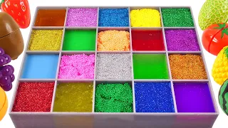 Satisfying Video l Mixing All My Slime Smoothie in Making Glossy Slime Cube & Balls Cutting ASMR #05