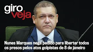 Nunes Marques decide sobre pedido para libertar condenados pelo 8 de janeiro | Giro VEJA