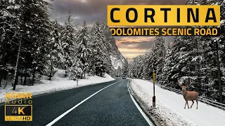 Driving in Italy CORTINA | Scenic relaxation road | 4K ASMR