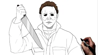 How To Draw Michael Myers | Step By Step | Halloween