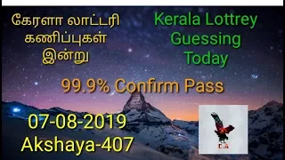 Kerala lottery today (07-08-2019) Akshaya-407 Guessing video by ((Chotta Anwar))