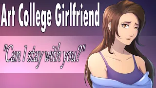 Art College Girlfriend Spends the Night 💜 [First Sleepover] [Roleplay] [Flustered GF]