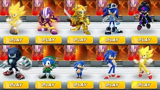 Sonic Forces - All 10 Special Sonic Skins - New Runner Darkspine - All 66 Characters Unlocked
