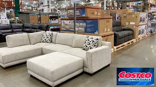 COSTCO FURNITURE SOFAS COUCHES TABLES ARMCHAIRS HOME DECOR SHOP WITH ME SHOPPING STORE WALK THROUGH