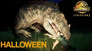 PARC de l'HORREUR!! Spécial Halloween #1 | Jurassic World Evolution 2