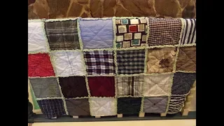 How To Sew A Rag Quilt With Dad's Old Clothes