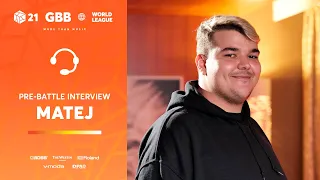 Matej 🇦🇹 | GRAND BEATBOX BATTLE 2021: WORLD LEAGUE | Pre-Battle Interview
