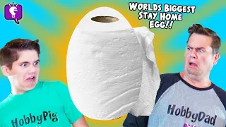 World's BIGGEST Stay-At-Home Egg! What Things Do We Get? Vlog by HobbyFamily