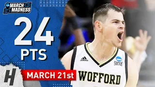 Fletcher Magee Full Highlights Seton Hall Pirates vs Wofford Terriers 2019.03.21 - 24 Points, SICK!