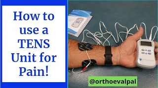 How to use a TENS unit for pain!